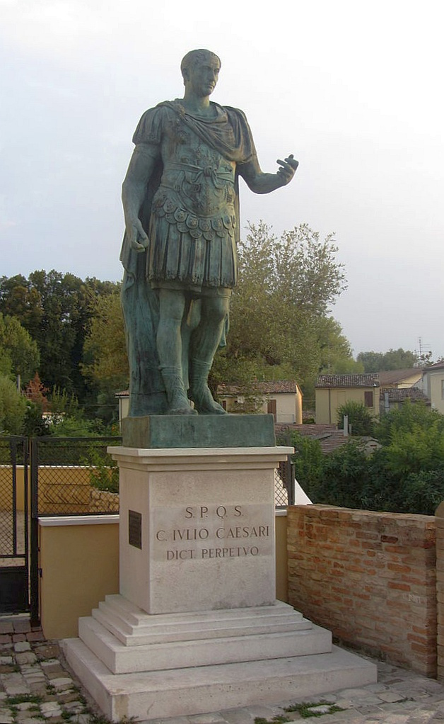 Statue of Julius Caesar at the Rubicon