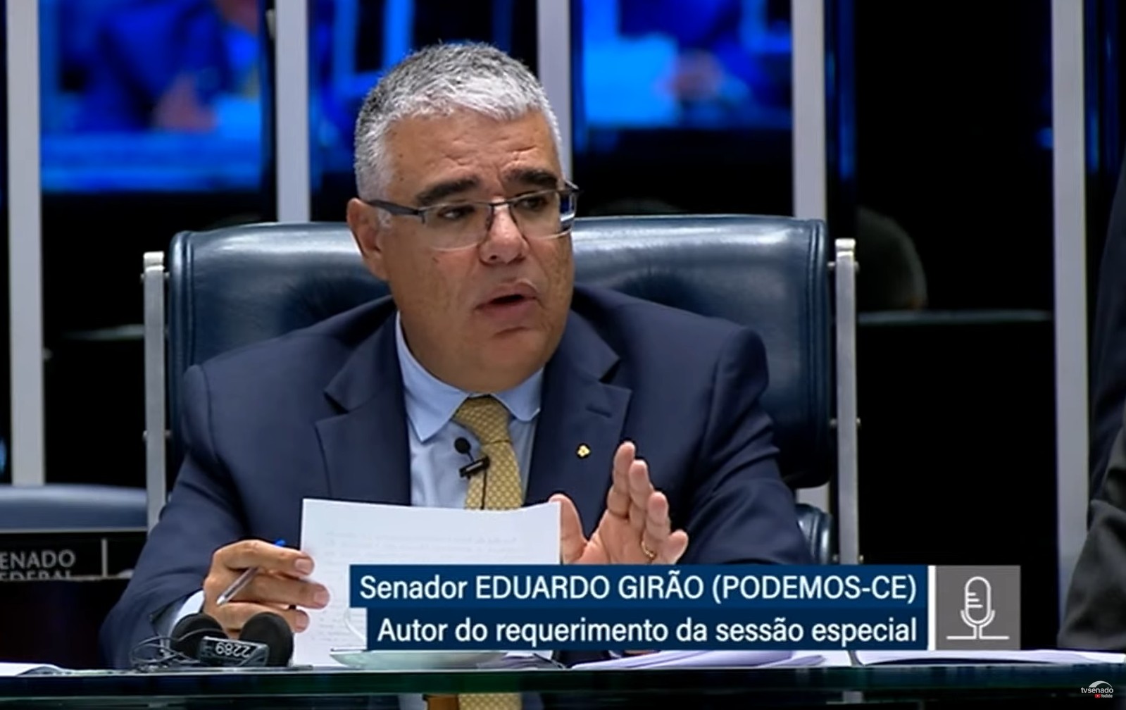 O Senador Eduardo Girão, promotor da iniciativa