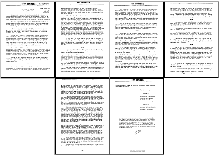 le sei pagine del documento