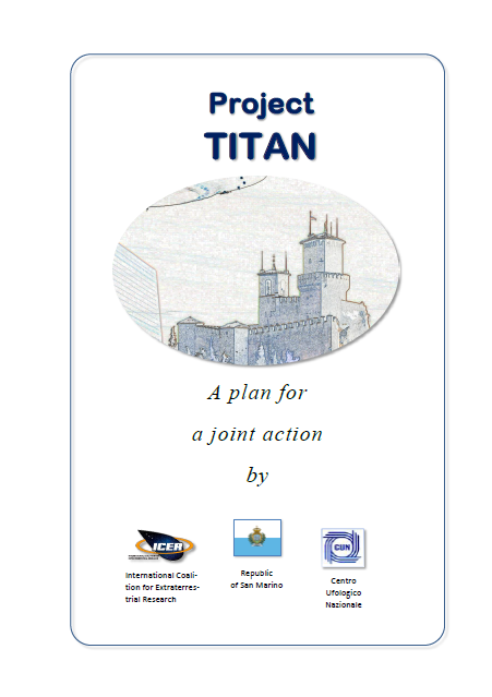 Pagina di copertina del Progetto Titano