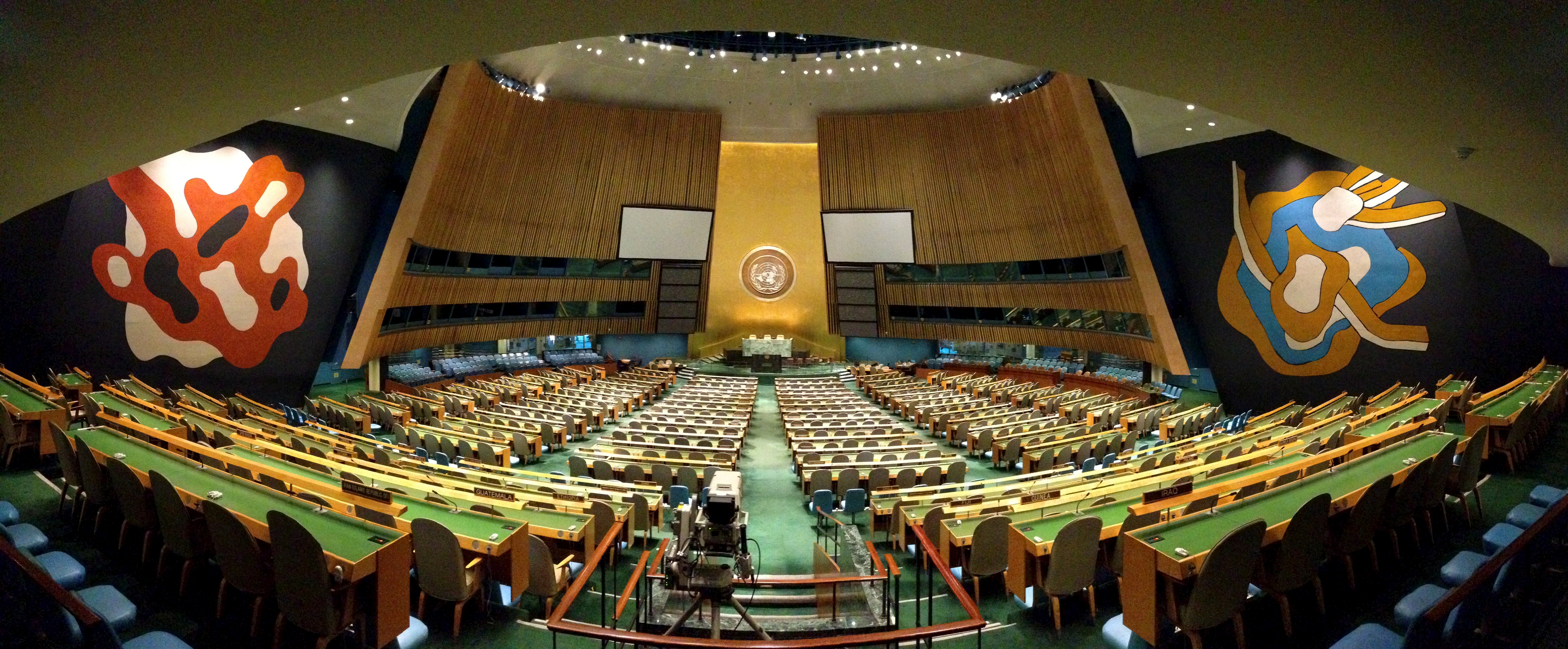 The UN General Assembly hall